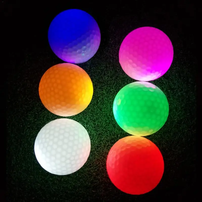 1 قطع مضيئة LED كرة جولف ضوء المتابعة اللمعان ليلة ضوء متوهجة مضان كرات الجولف الغولف ممارسة كرات