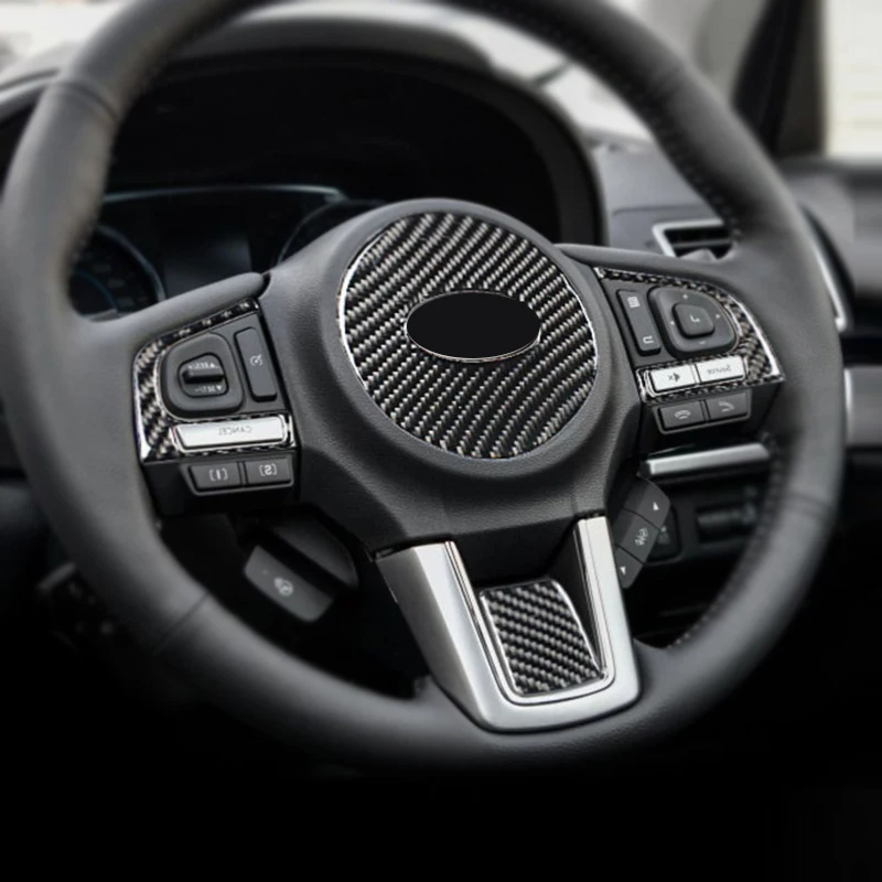 

Car Carbon Fiber Steering Wheel Button Cover Sticker Trim For Subaru Forester 2016 2017 2018
