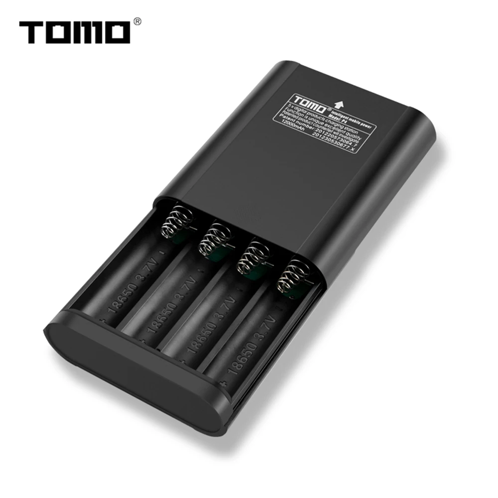

TOMO P4 18650 Li-ion Battery Charger Micro USB Input Dual Output Smart Power Bank Portable Charger for Cellphones