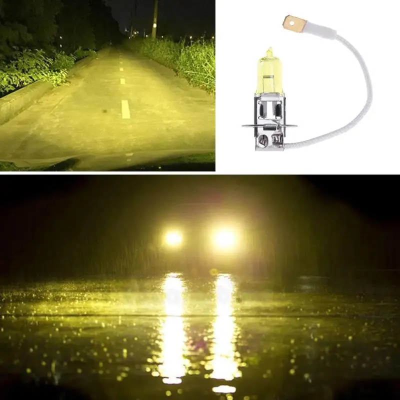 

1pc H3 12V 3000K Automobiles Auto Car Xenon Head Lamp Halogen Fog Light Bulb Headlight Headlamp For Auto Auto Products Yellow
