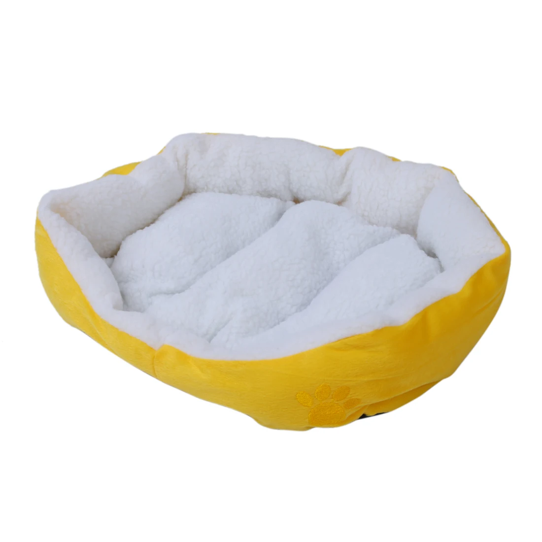 

Waterproof Super Warm Soft Fleece Puppy Pets Dog Cat Bed House Basket Nest Mat - Yellow