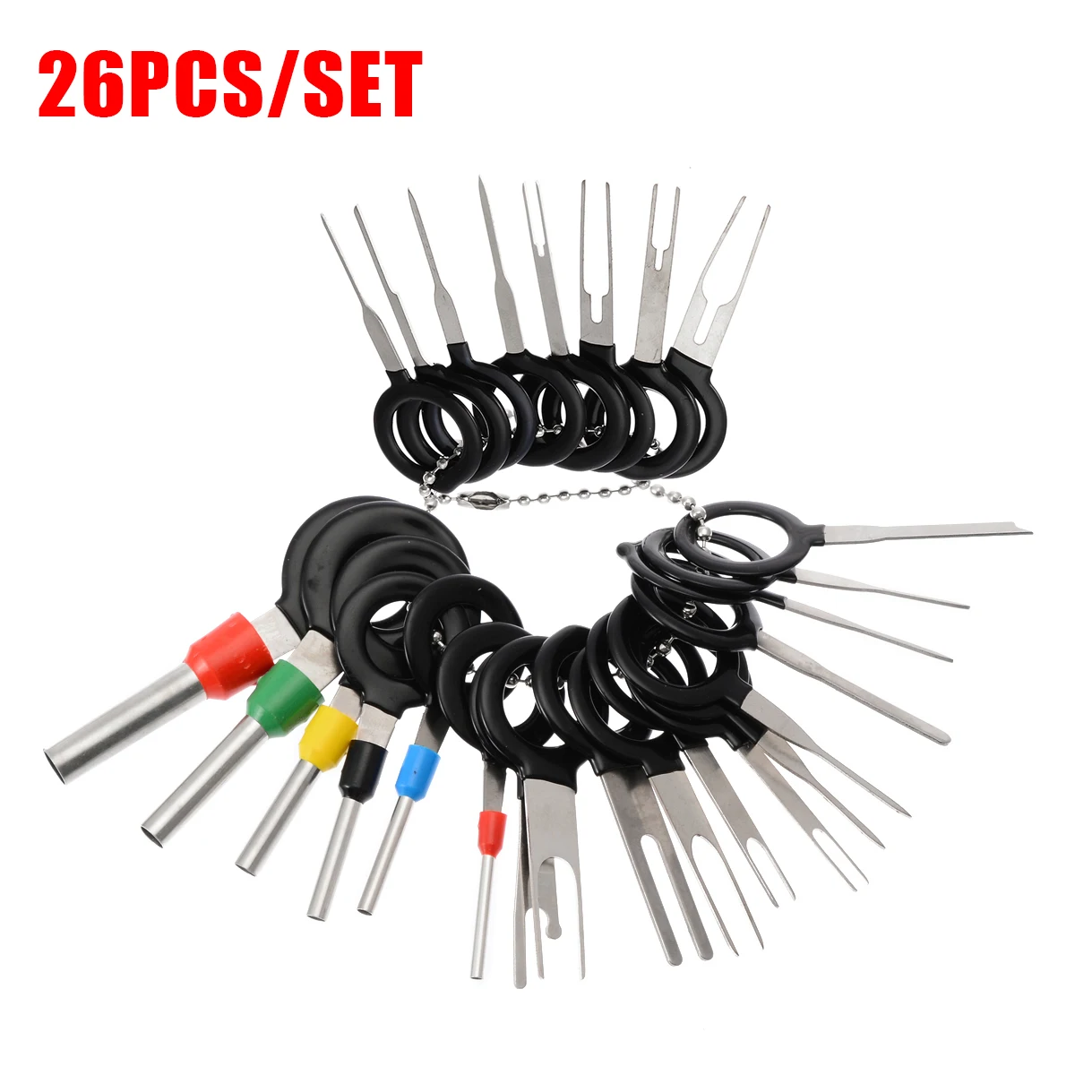 26x Car Wire Terminal Removal Tool Kit Wiring Connector Pin Extractor Puller Set