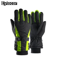 EYTOCOR лыжные перчатки флисовые перчатки для сноуборда ветрозащитные водонепроницаемые зимние перчатки унисекс для бега для катания на лыжах велосипедные перчатки