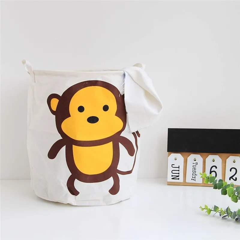الكرتون الحيوان حقيبة التخزين نوم سلة الغسيل القطن المحمولة السفر حقيبة التخزين الأطفال الملابس لعبة تخزين منظم