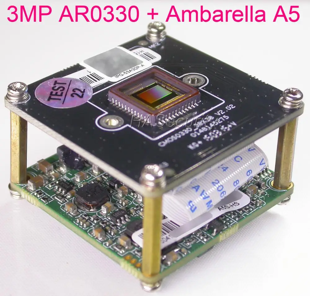 

3.0MP H.264 2048 x 1536 1/3" Aptina AR0330 CMOS + Ambarella A5 CCTV IP camera PCB board module (optinal parts)