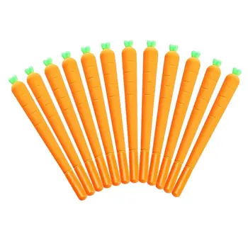 

12 Pack Carrot Gel Ink Pen Soft RollerBall Pen Novelty Cute for Office School