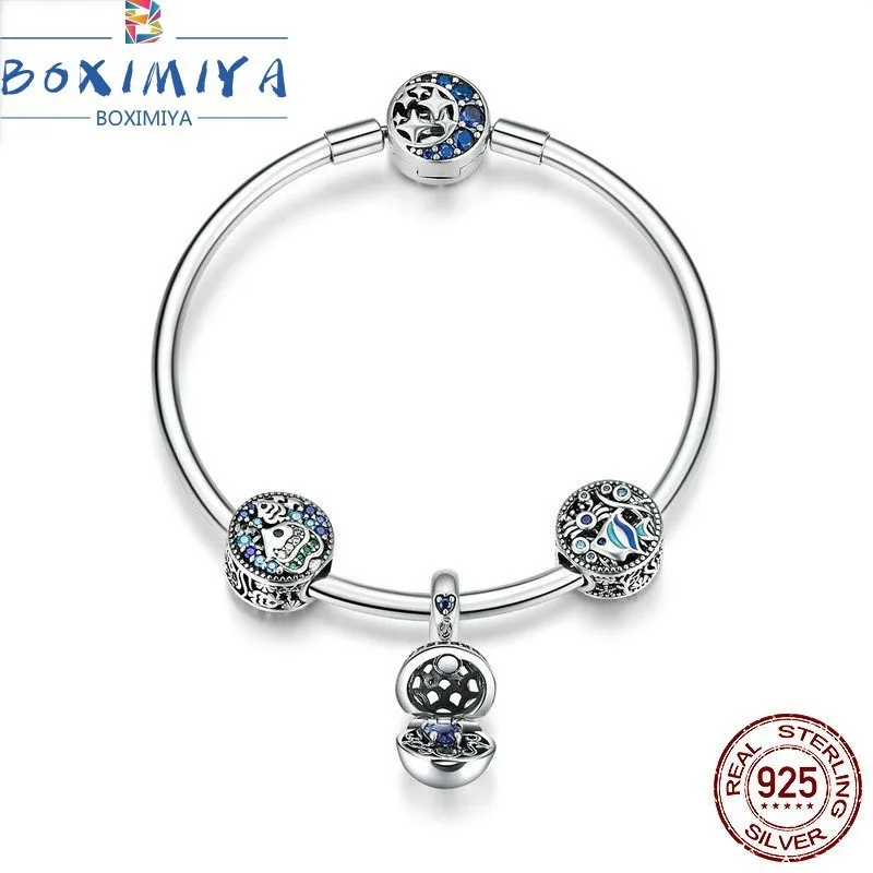 

2019 New Bracelet For Women Fashion Charms Silver 925 Original Underwater World S925 Beaded Sterling Silver Jewelry