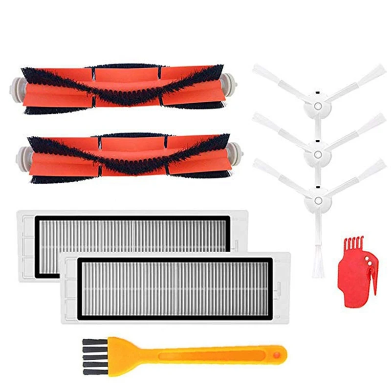 

Vacuum Cleaner Accessories For Xiaomi Mijia/Roborock Vacuum Accessories 3 Pcs Side Brush 2 Pcs Hepa Filter 2 Pcs Main Brush 1P