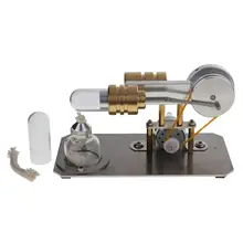 Hot Air Stirling Engine Motor Model Electricity Generator Metal Base Science Educational Toy Educational Model alloy engine motor hot air engine hot air physical model stirling fantastic perpetual