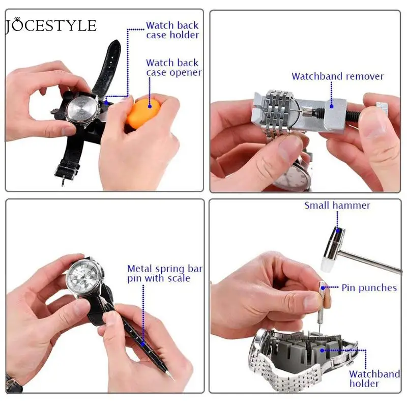 

144Pcs Watch Tools Watch Opener Remover Spring Bar Repair Pry Screwdriver Clock Watch Repair Tool Kit Watchmaker Tools Parts