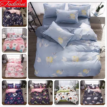 

3/4 pcs Bedding Set Adult Kids Child Soft Cotton Bed Linen Single Twin Full Double Queen King Size Bedspreads 150x200 180x220 Cm