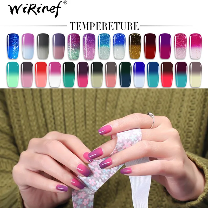 WiRinef Temperature Gel Polish Change Nail Gel Lacquer UV Thermo ...