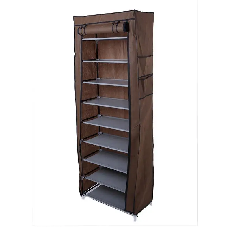 

Fashionable Room-saving 9 Lattices Non-woven Fabric Shoe Rack Coffee