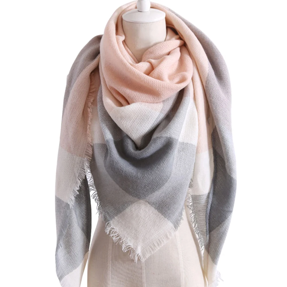 2019 зима треугольники шарф для женщин брендовая Дизайнерская обувь шаль искусственный кашемир плед шарфы пончо и накидки, одеяло bufanda mujer