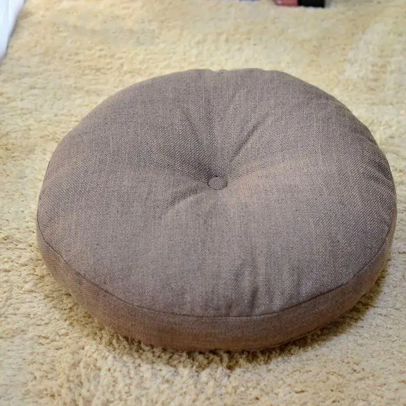 Круглая серая Begie коричневая подушка для сиденья, хлопок, полиэстер, татами, подушка, украшение дома, автомобильная мягкая подушка