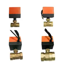 DN15/DN20/DN25/DN32 моторизованный электрический шаровой клапан DC12V 3-way 3-wire 2-control латунный резьбовой клапан