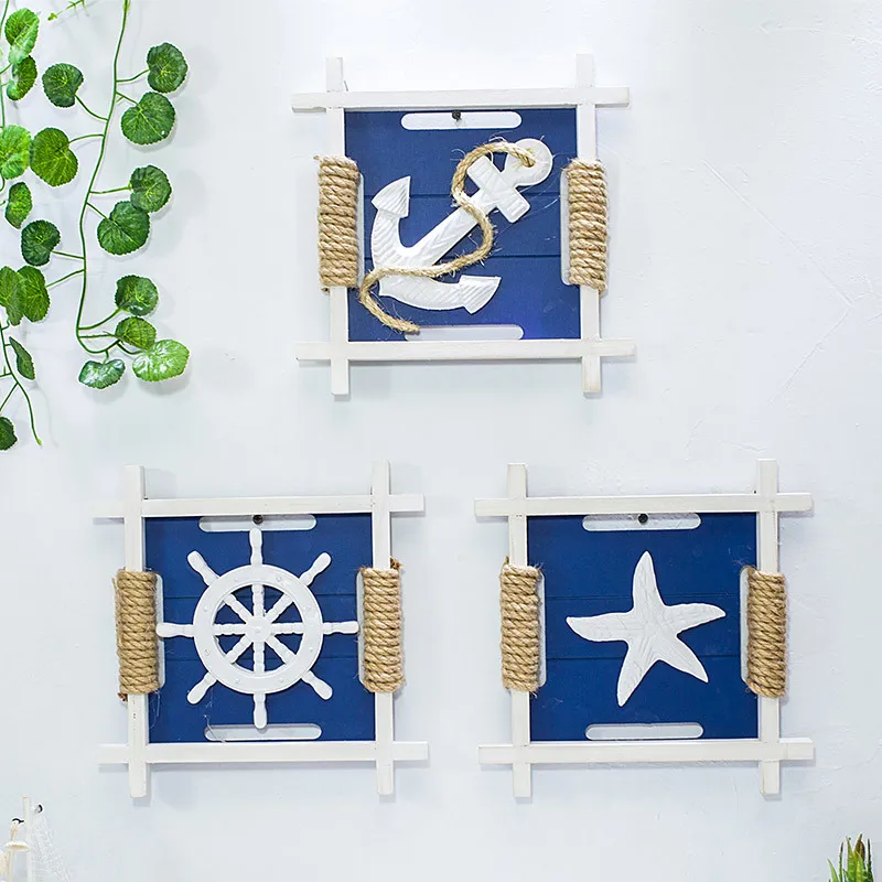 

Home decoration painting embossed hanging painting Mediterranean style living room sofa TV background wall triptych