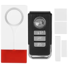 Беспроводной дверной охранной сигнализации системы безопасности Вибрационный магнитный прибор сенсор+ пульт дистанционного управления