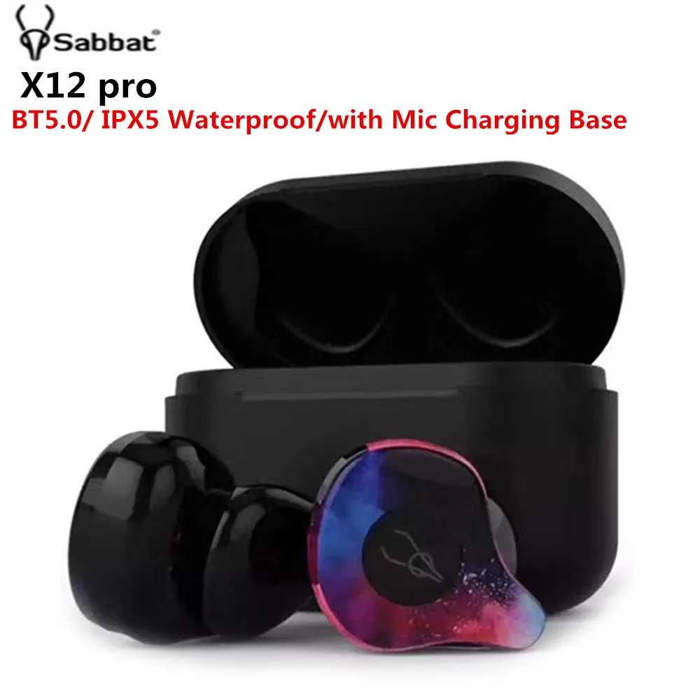 

Sabbat X12 Pro Wireless Bluetooth Earphones BT5.0 IPX5 Waterproof Earbuds Stereo surround Twins with Microphone Charging Base