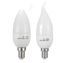 E14 5 W 12 SMD 2835 10 светодиодов Чистый белый лампа-Свеча Теплый Белый свет мини-лампы 200-260 люмен ночные огни для Спальня украшения