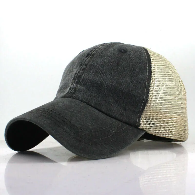 Womens Mens Summer Outdoor Adjustable Sports Baseball Mesh Hat Visor Cap