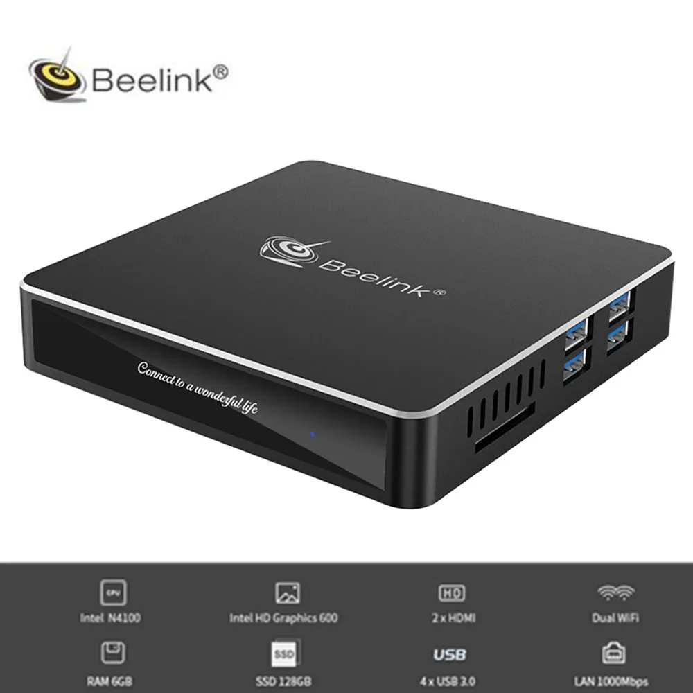Beelink N41 N4100 Mini PC Intel Gemini Lake N4100 Intel HD Graphics 600