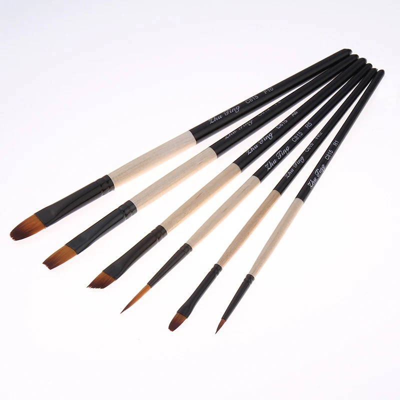 

6Pcs/lot Nylon Multi-Functional Hook Line Pen For Drawing Different Head Combination Paint Brush School Art Supplies Stationery
