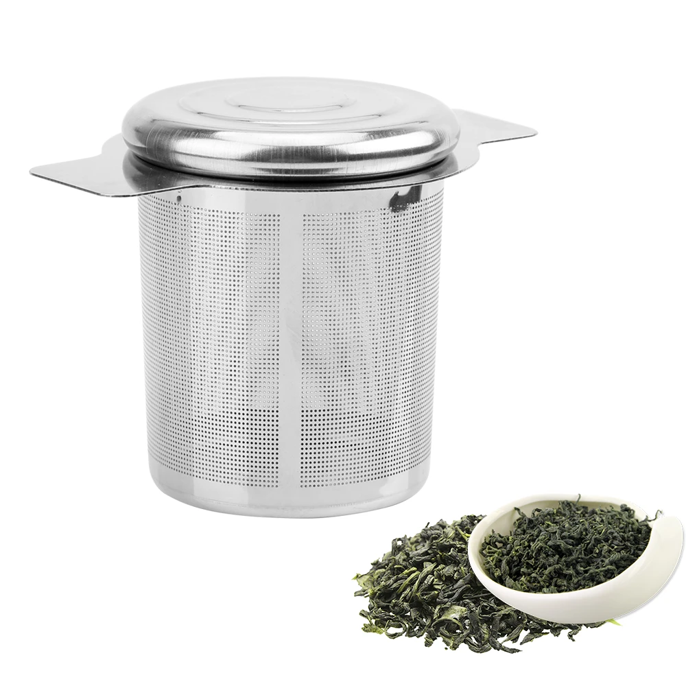 Reusable Stainless Steel Tea Infuser Basket Fine Mesh Tea Strainer with 2 Handle