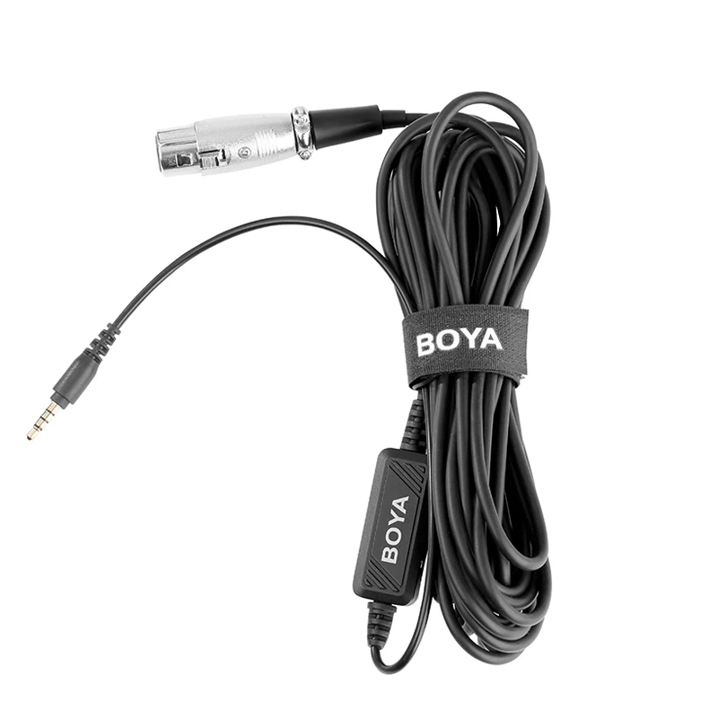 BOYA By-Bca6 микрофонный кабель-адаптер 3,5 мм стерео разъем для наушников Xlr вход для IPhone X 8/8 Plus 6 S Ios Android смартфон