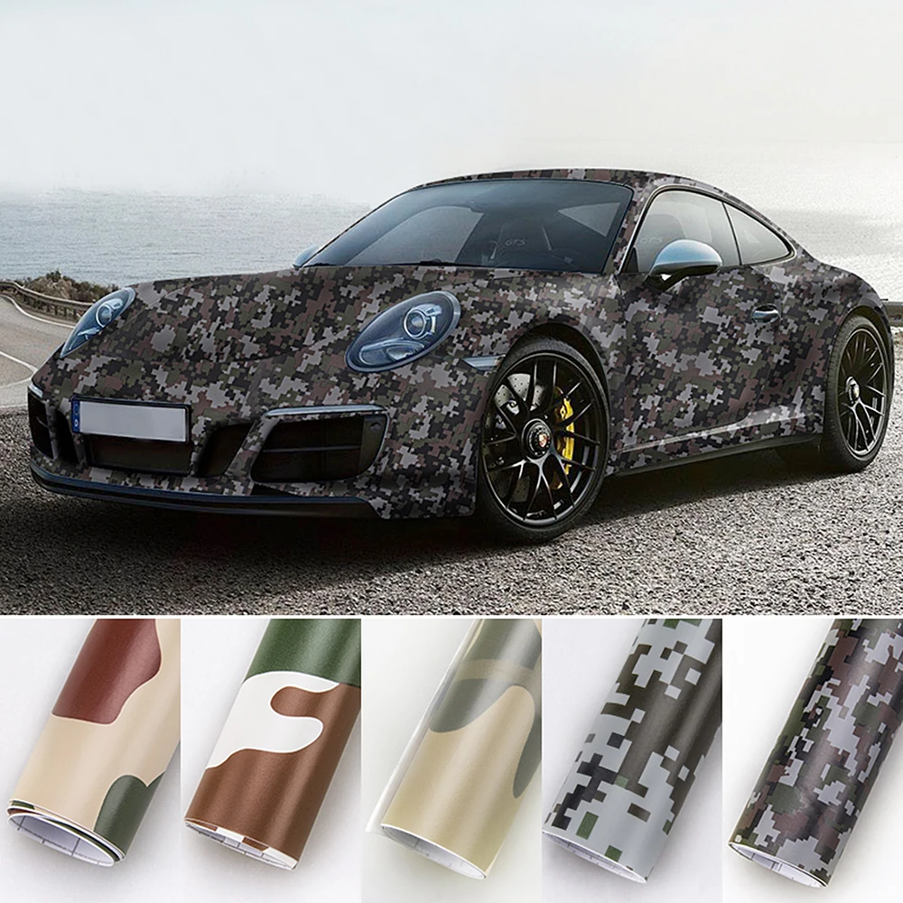 

20cm*152cm Camouflage Vinyl PVC Sticker Army Military Car Wrap Film Digital Woodland Green Desert Camo Car Stickers Car Styling
