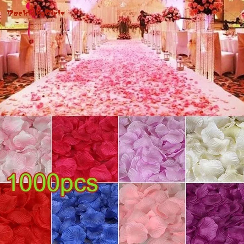 1000pcs Fake Rose Petals Flower Toss Silk Petal Artificial Petals for