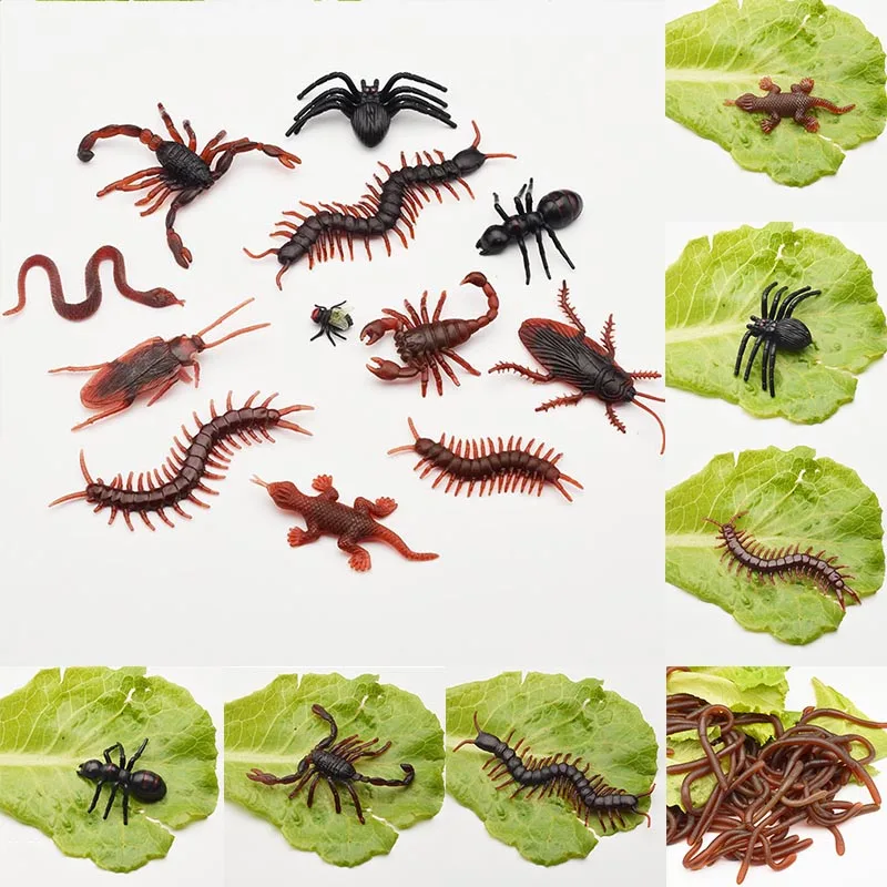 

1 piece lizard scorpion spider false cockroach toy whole cockroach simulation April Fool's Day Centipede gecko