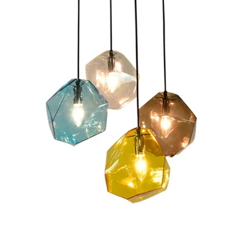 

Modern light loft color glass chandelier bedroom living room study pendant lamps decor lighting hanglamps hanging lamps fixtures