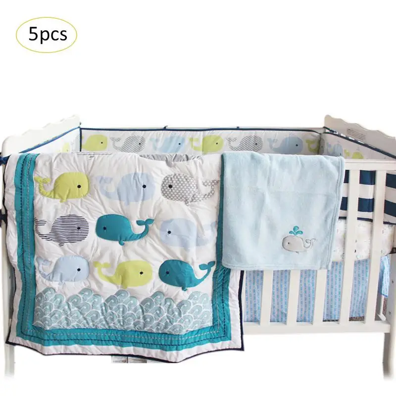 

5PCS bedding for children Kindergarten bedding Sets cartoon crib bedding set best quality and fast shipping