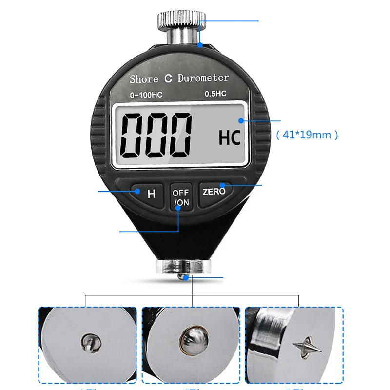 

Hot Digital Durometer Hardness Tester - Tyre Rubber Measuring 0-100H Newly