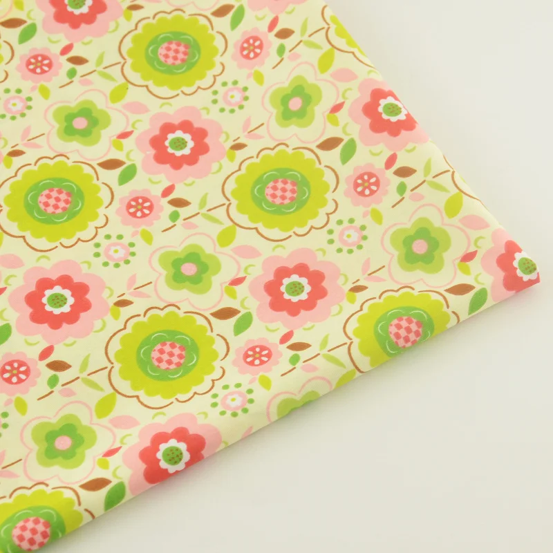 

Tissue Quilting Retro Flower Home Textile Cotton Fabric Craft Sewing Cloth Fabrics Tecido Patchwork Decoration Bedding