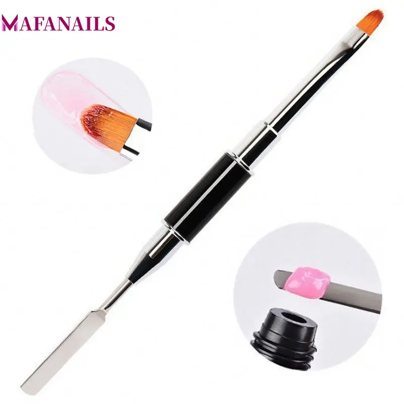 

MAFANAILS 1pc UV PolyGel Poly Gel Nail Brush Dual-ended Slice Shape Tool For Nail Tips Extension Building TRP-15#