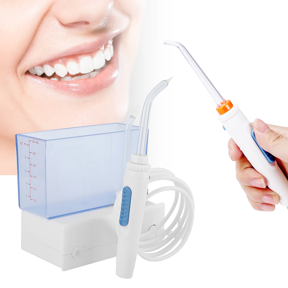 

300ML Portable Dental Water Flosser Oral Irrigator Water Floss Irrigation EU Plug 220V a