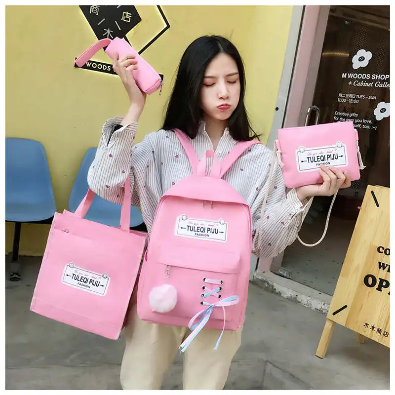

New Canvas Backpack Women School Bagpack Bag For Teenage Girls Vintage Laptop Rucksack Bagpack Female Schoolbag Mochila Feminina