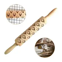 Счастливого Рождества олень шаблон тиснение Скалка Рождество выпечки печенья лапша печенье, фондан, пирог тесто гравированные ролик олень