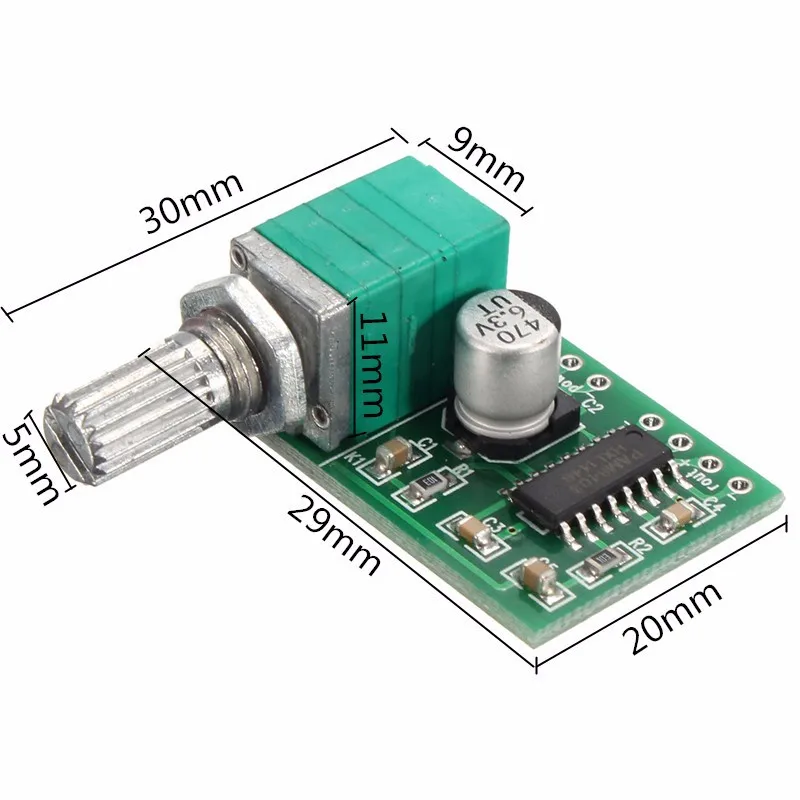 CLAITE PAM8403 5V 2 канала USB Мощность аудио усилитель модуль 3Wx2 объем Управление