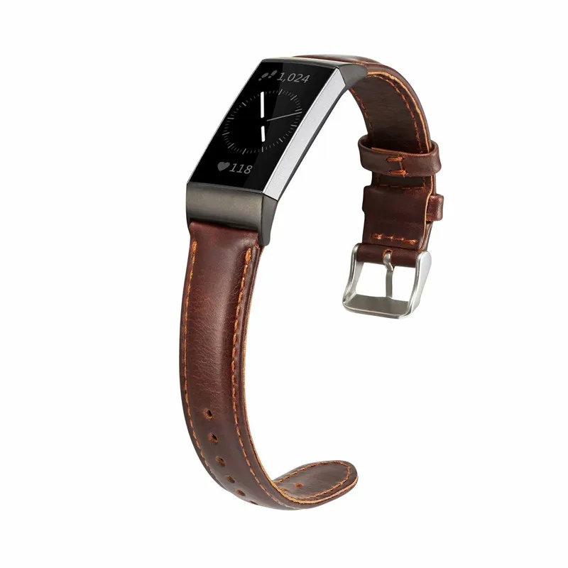 Ремешок на запястье для Fitbit Charge 3 мужской браслет из натуральной кожи Wonwen 2/Charge SE
