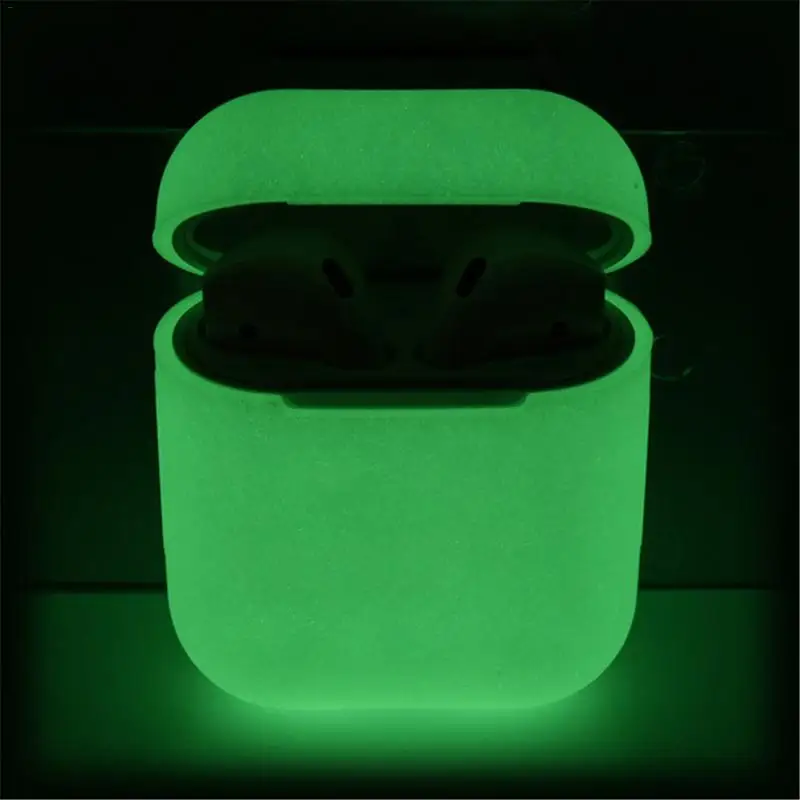 Wireless Bluetooth Headset Portable Storage Box For Airpods Apple Silicone Case Wireless Headphones Storage Set Luminous Cover