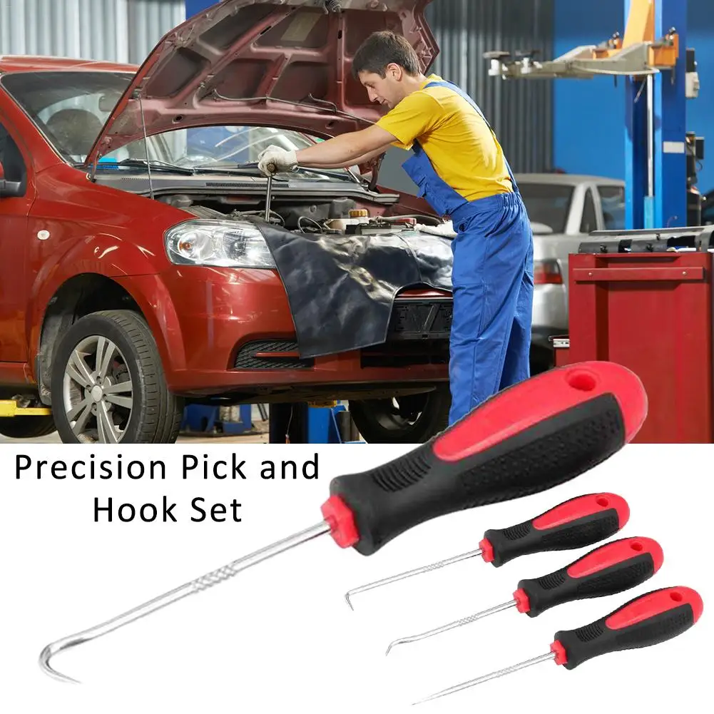 

4PCS Oil Seal Rubber Ring Mini Hook And Pick Set Car Auto Repair Maintenance Hardware Tools Auto Repair Parts