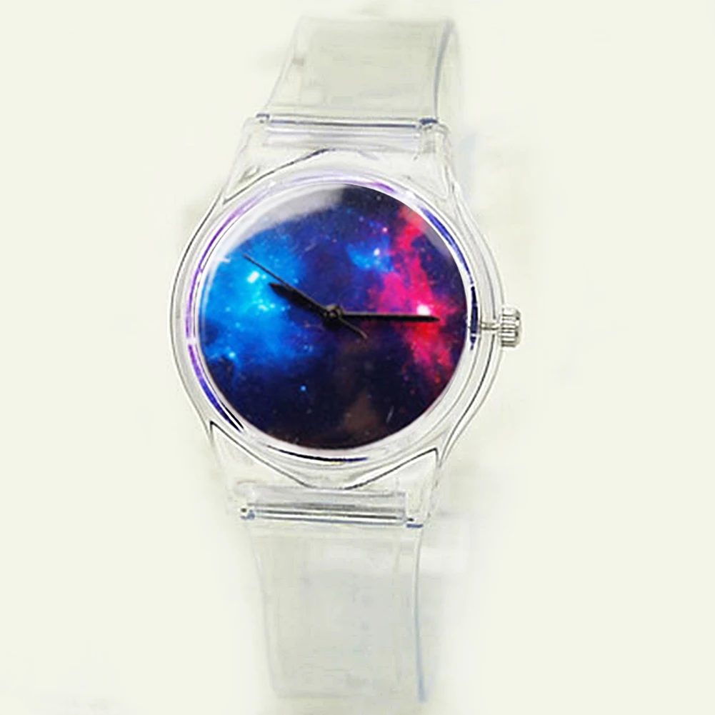 High Quality Crystal Watch Cartoon Novelty Transparent Silicone Strap Classic Student / Women Wrist Quartz Watch