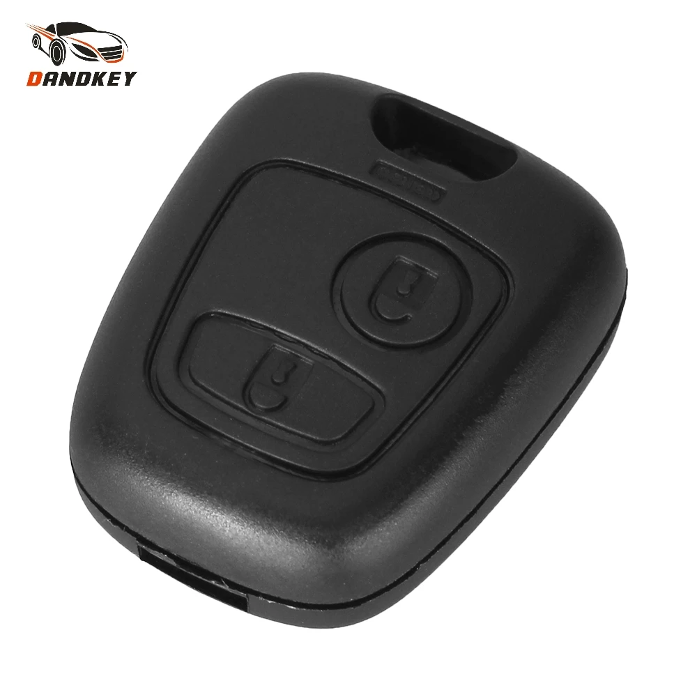 

Dandkey 20x 2 Buttons Remote Key Fob Case Shell Fit For Peugeot 206 306 406 106 Key Cover With Logo