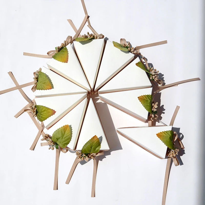 50 шт./лот 2018 Свадебная подарочная коробка треугольная Конфета тема леса