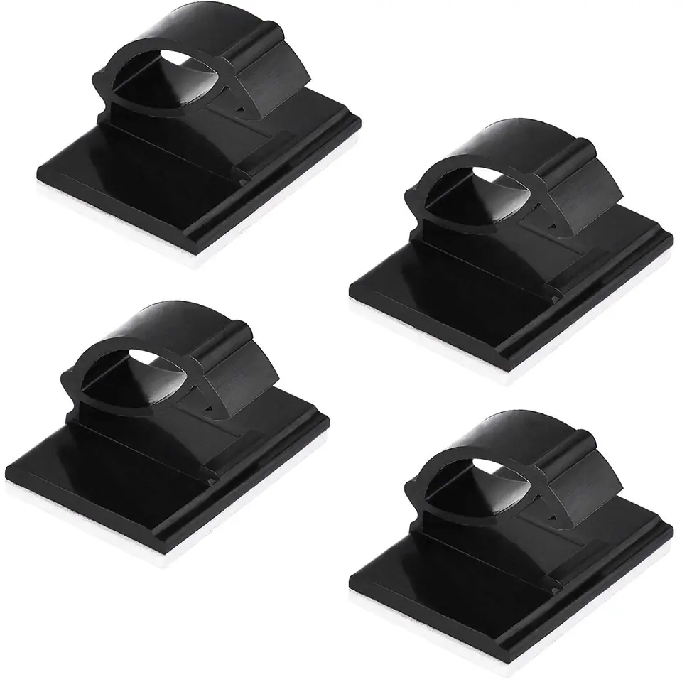 Schwarz Draht Clip Auto Tie Rechteck Kabelhalter Mount Clamp selbstklebend 2018