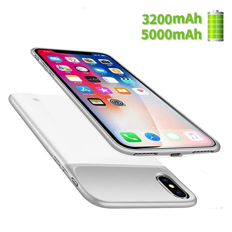 3200 мАч портативный Мягкий силиконовый чехол для Iphone X XS с магнитным внешним