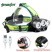 USB Перезаряжаемый 32000 лм светодиодный налобный фонарь 5X ультра яркий для 18650 аккумуляторной лампы для активного отдыха
